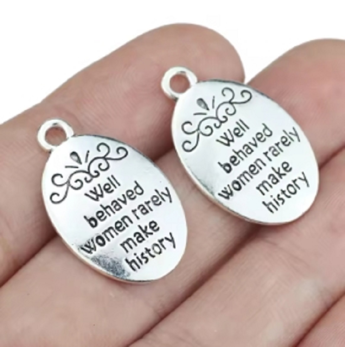 Jewelry Making History - 10 pz/lotto Ovale Argento Antico Placcato