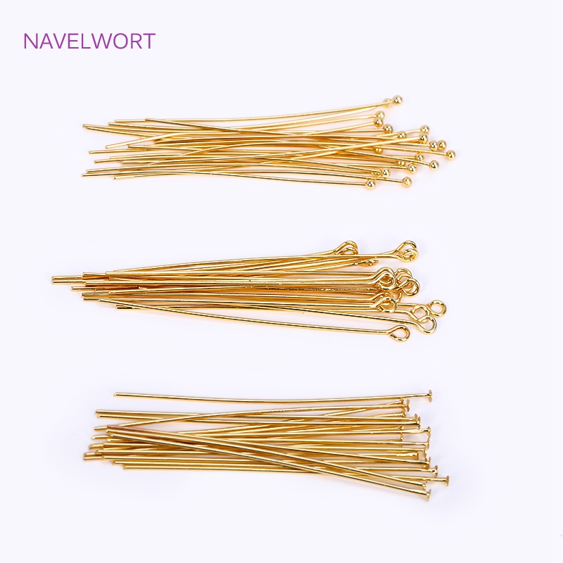 Jewelry Making Drill - 50 pz/lotto 18K Placcato Oro Spilli